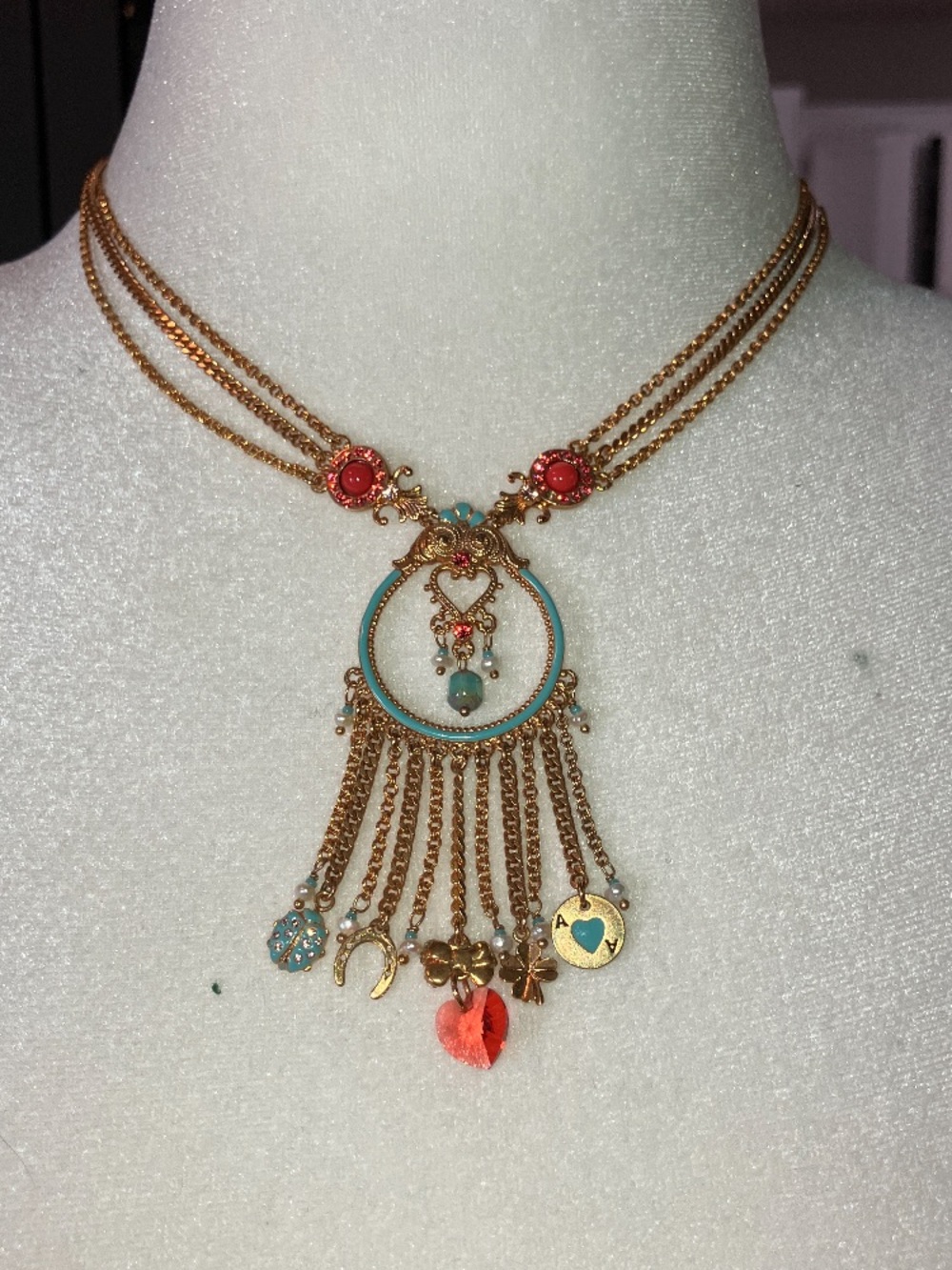 RARE Satellite Paris Lucky Charm Necklace 16”